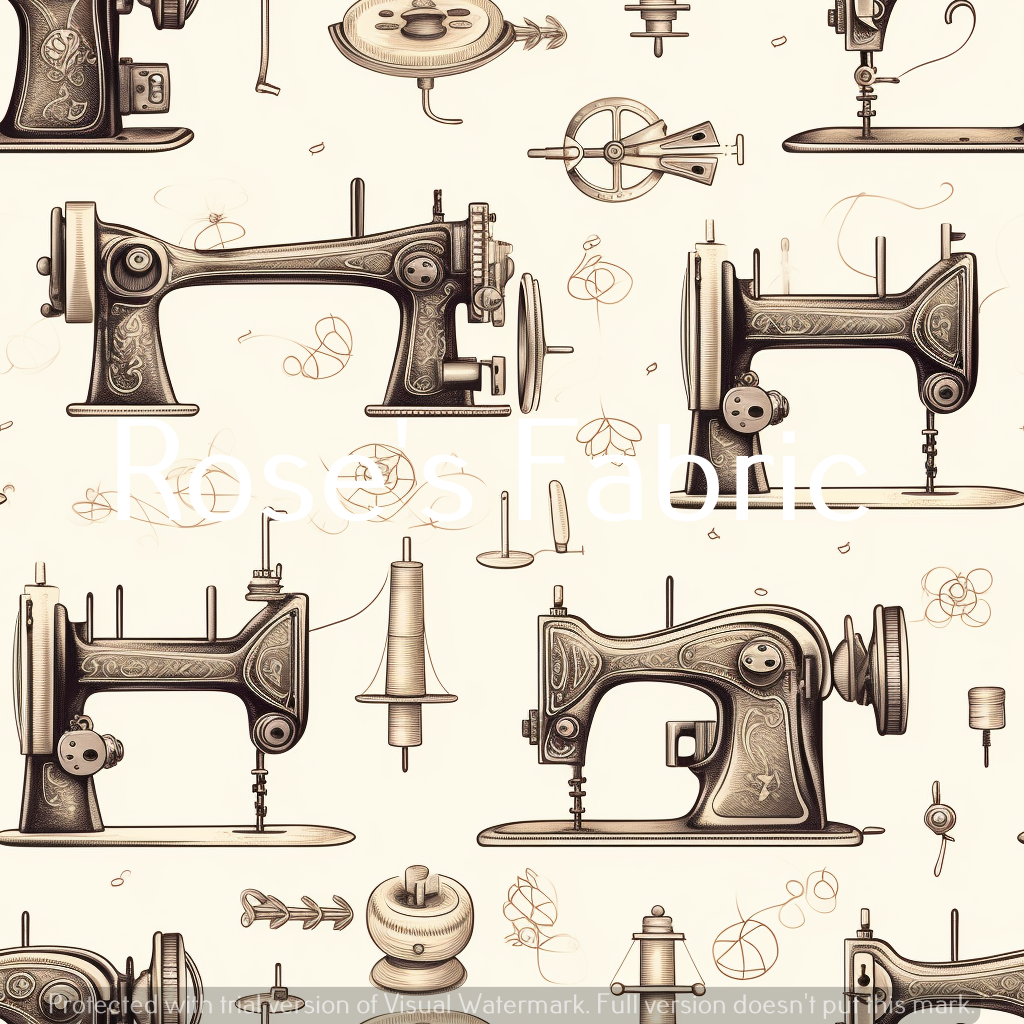 Vintage Sewing Machine Seamless File