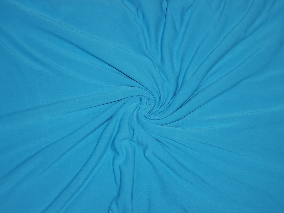 Aqua Blue Double Brushed Poly