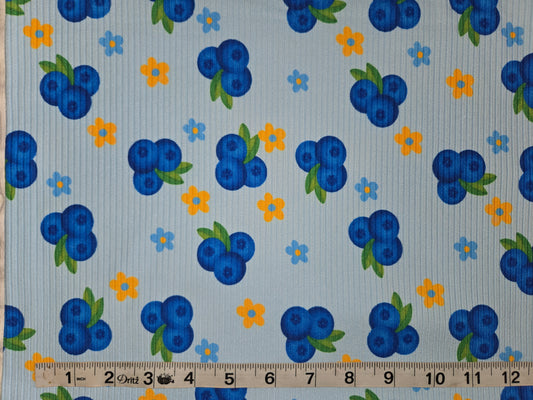 Blueberries Rib Knit