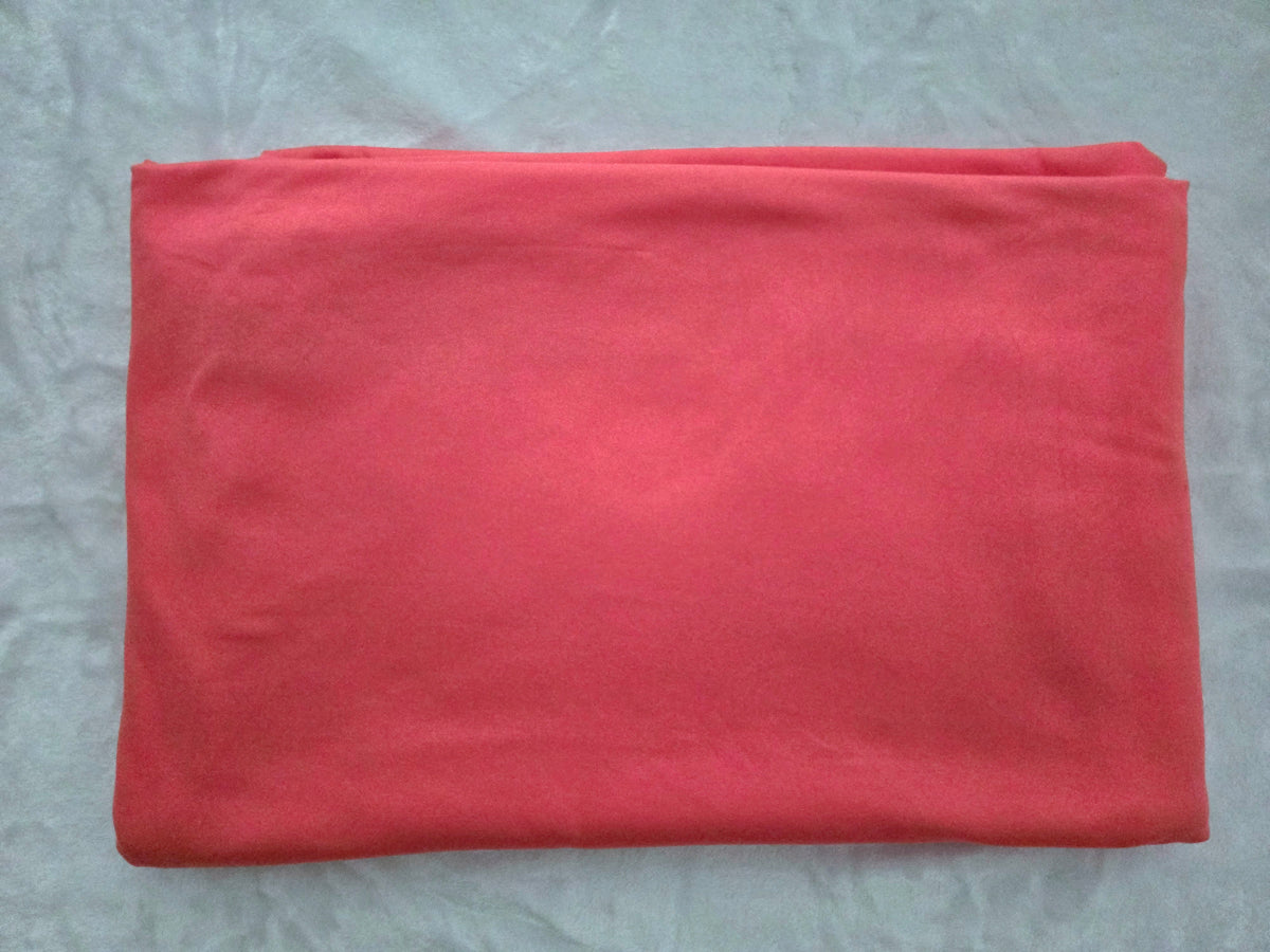 Coral Bright Double Brushed Poly