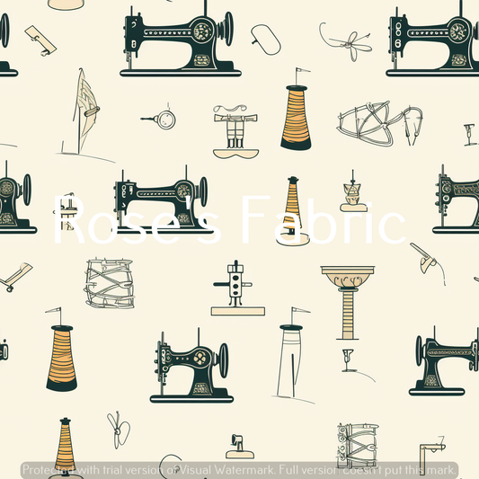 Vintage Sewing Machine Seamless File
