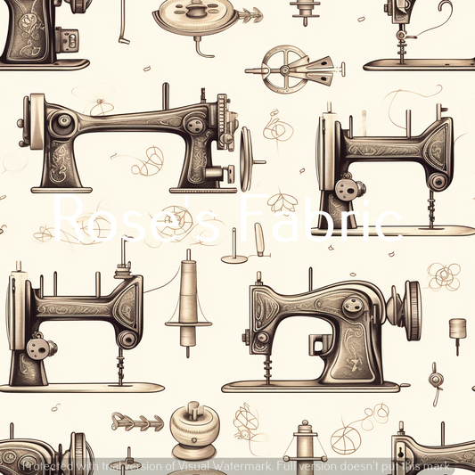 Vintage Sewing Machine Seamless File
