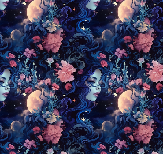 Mystical Moon Portrait Seamless File