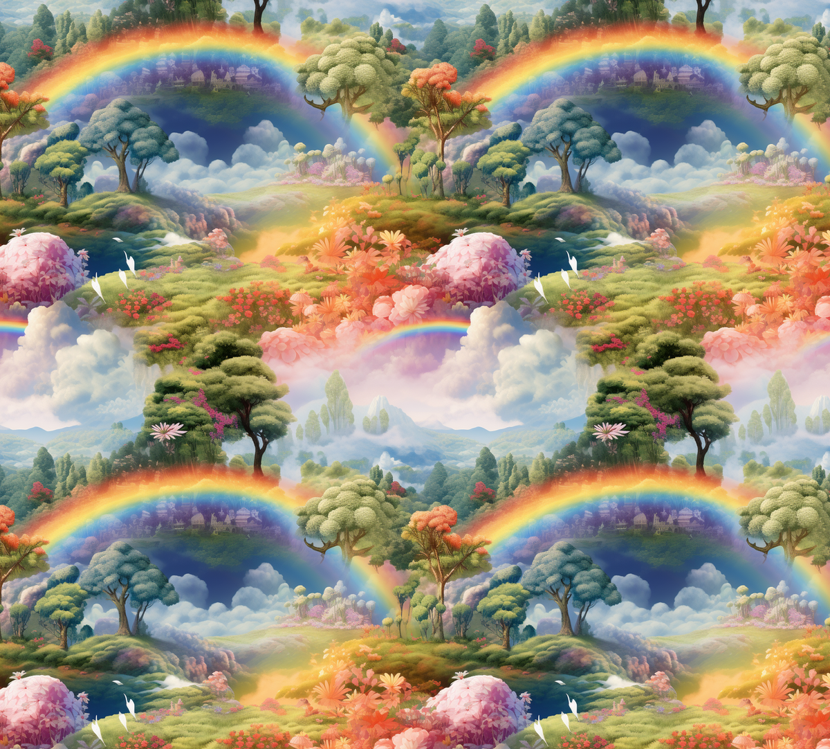Rainbow Haze Forest Seamless File