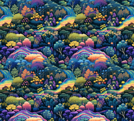 Rainbow Lava Forest Seamless File