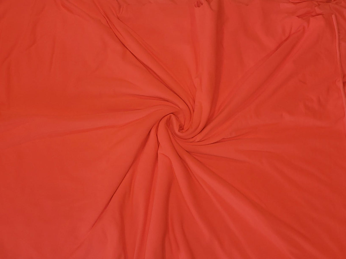 Neon Orange Double Brushed Poly