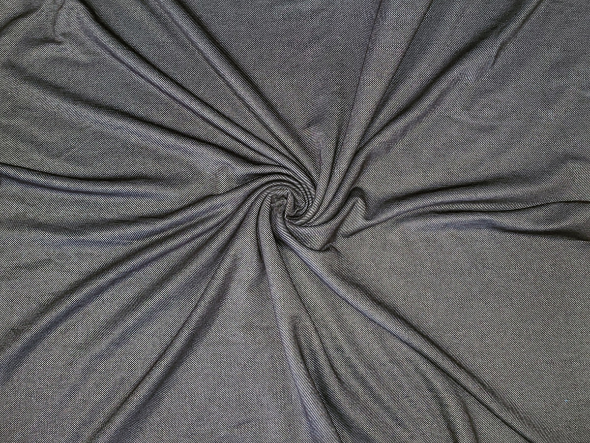 Black, Knit Denim Jersey, 200GSM