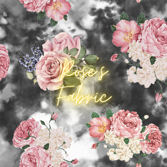Black Smoke Floral Seamless File