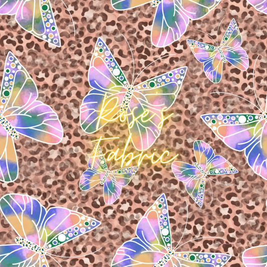Cheetah Butterflies Seamless File