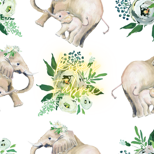 Floral Elephants Seamless File